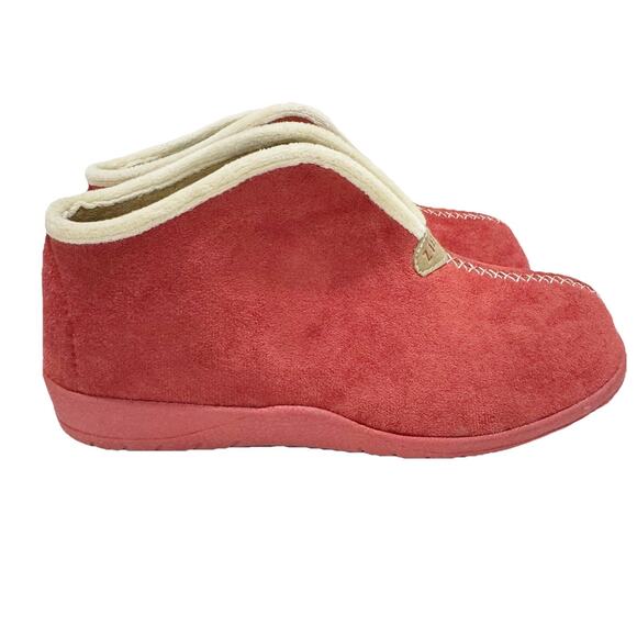 ZIERA CUDDLES Red MICROSUEDE Slippers Women 37/6.5 - Picture 2 of 7